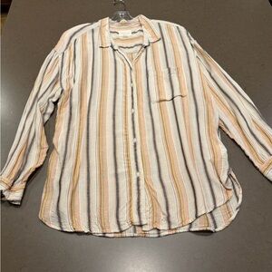 American Eagle Stripped Blouse Sz L